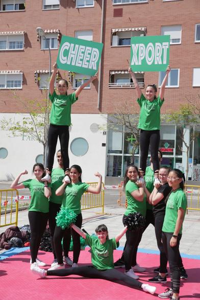 Cheerleaders en acción