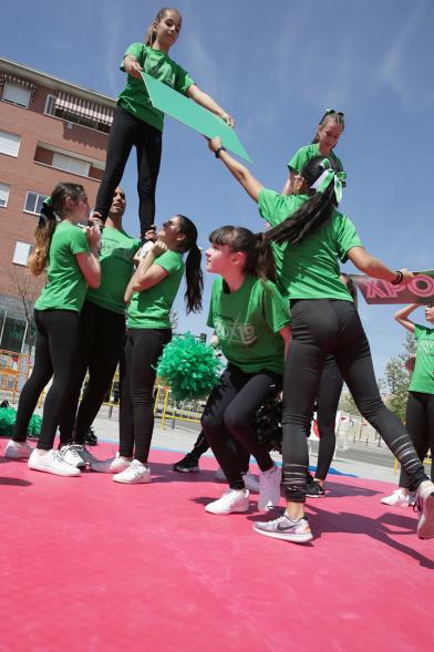 Cheerleaders en acción