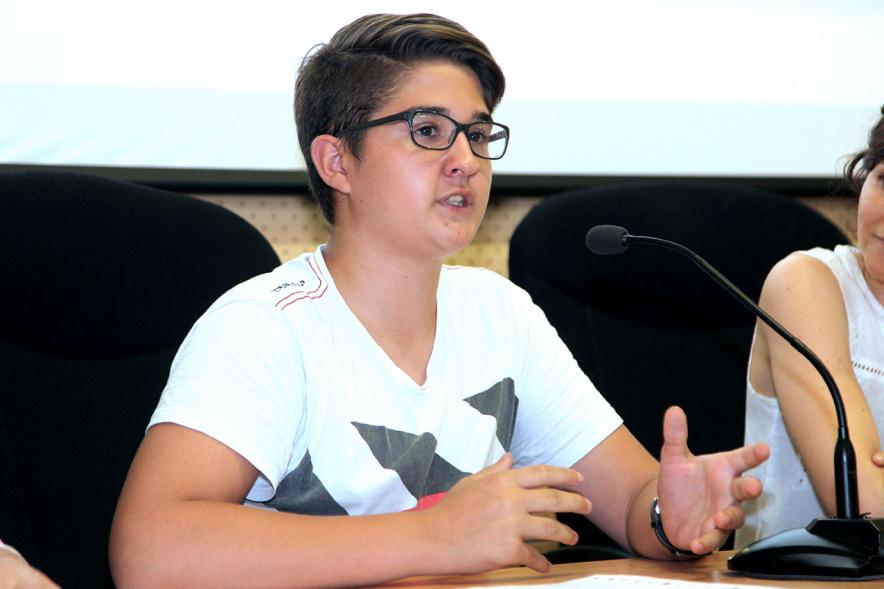 Jornada sobre Acoso Escolar y Experiencias Locales para Prevención del Acoso Escolar - Joven ponente de las jornadas.