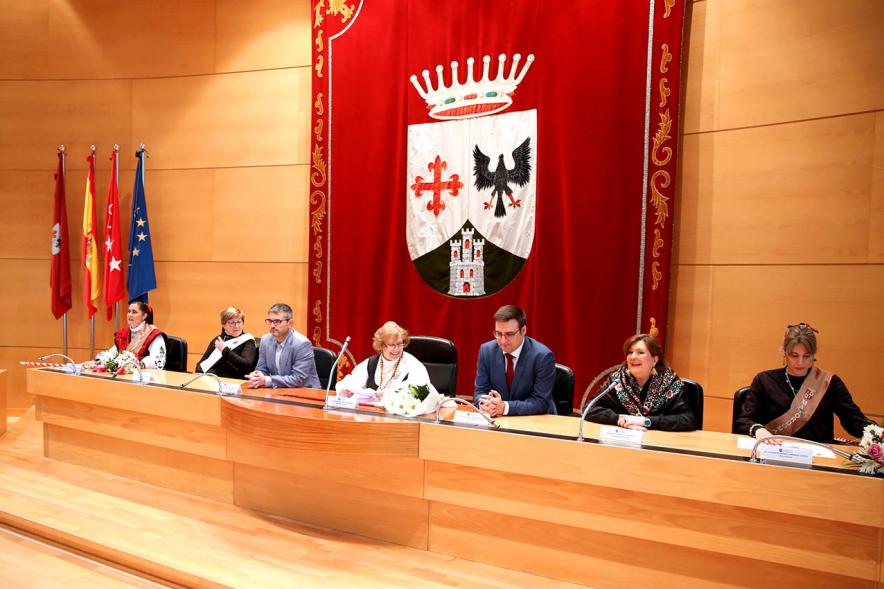 Alcalde Sánchez Acera, Autoridades y Participantes en la Fiesta de la Águedas – 2020