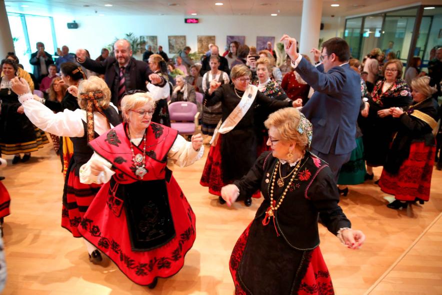 Concejales Ramon Cubian, Arranz Molins y Participantes en la Fiesta de la Águedas – 2020