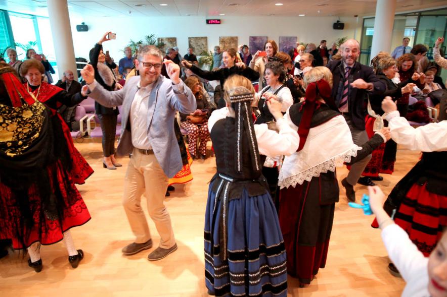 Alcalde Sánchez Acera y Participantes en la Fiesta de la Águedas – 2020