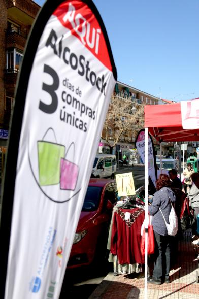 Visita Tiendas Alcostock 2019 - Imagen de una de las banderolas que promocionan la feria.