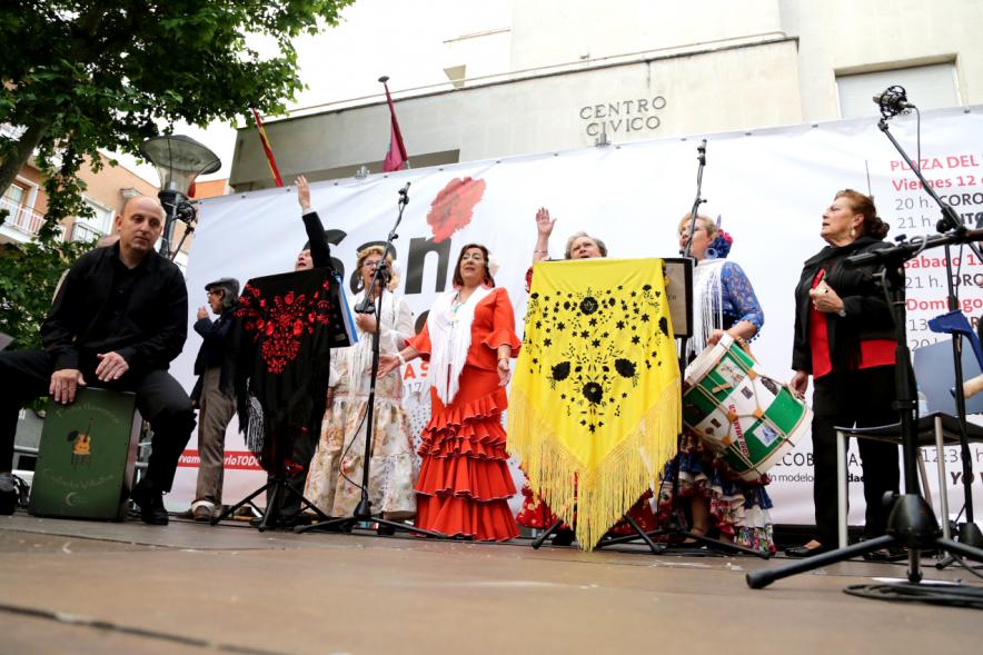 Artistas durante la actuación