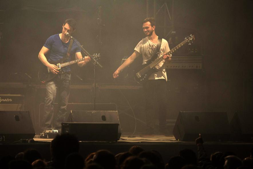 Momento de la actuación musical