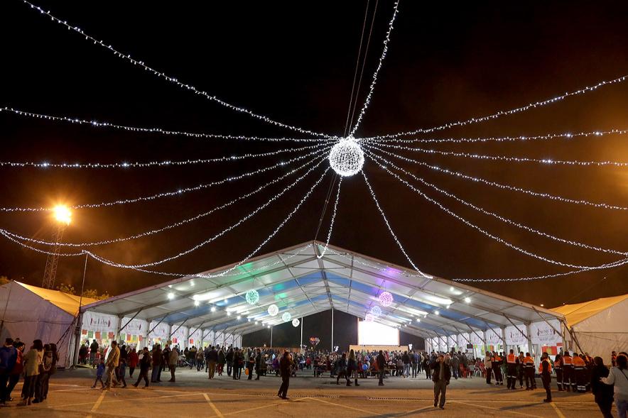 Carpa durante el evento