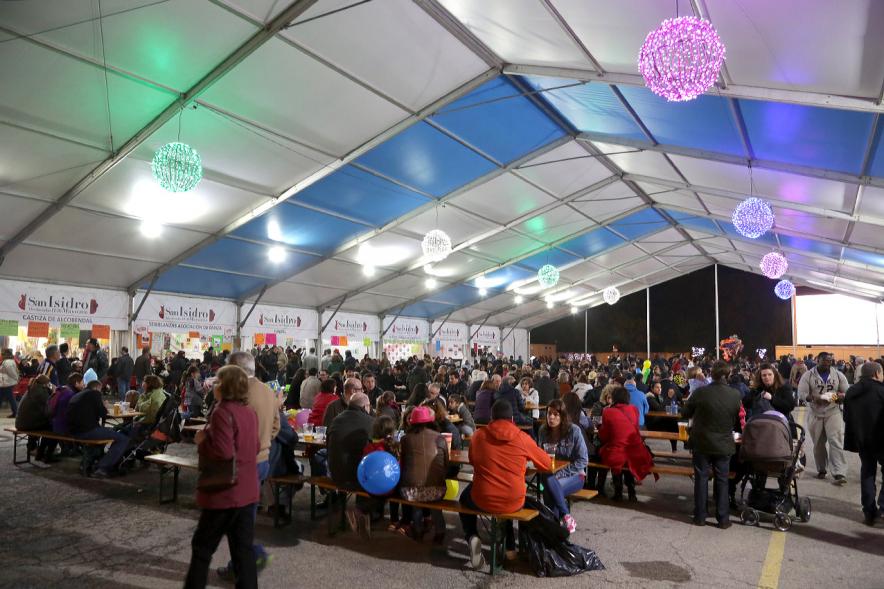 Carpa durante el evento