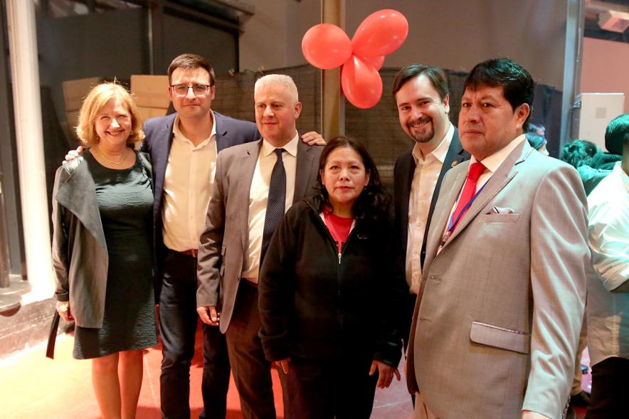 Concejales Ofelia Culebradas y Miguel Ángel Arraz Molins y ParticipantesEvento en la Esfera. Aniversario Comuna Llano Grande Asociación Estudiantes de la Plata – 2020  a la