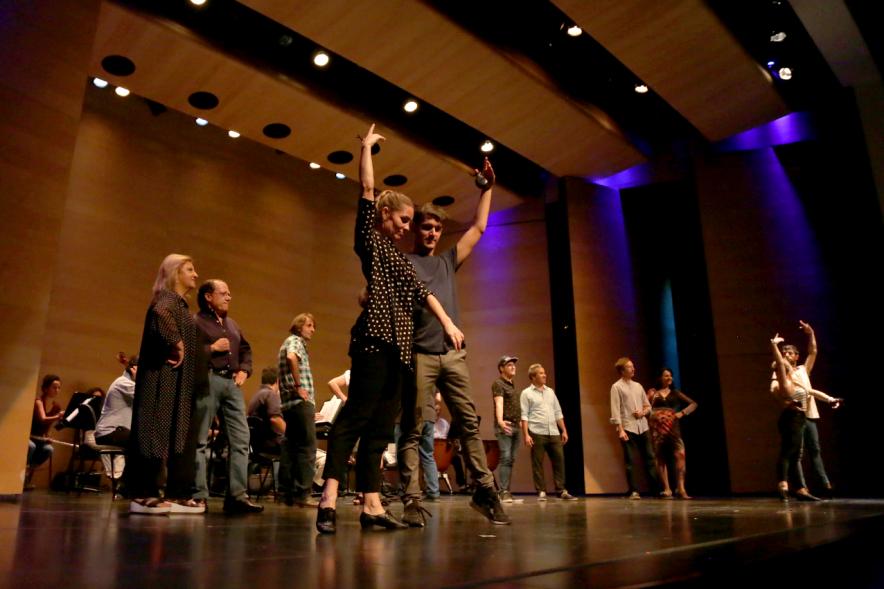 Antología Lírica Española en el Auditorio Paco de Lucía - Imagen lejana de un momento Ensayo Didáctico Antología Lírica Española celebrada en Alcobendas.