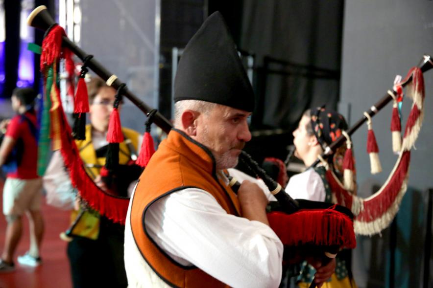 Día de Asturies - Fiesta de la Santina 2018 - Primer plano de un gaitero.