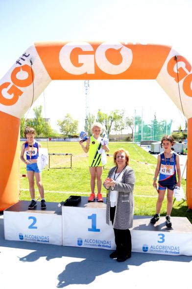 XVIII Trofeo de Atletismo Colegio Base - Pódium de los ganadores.
