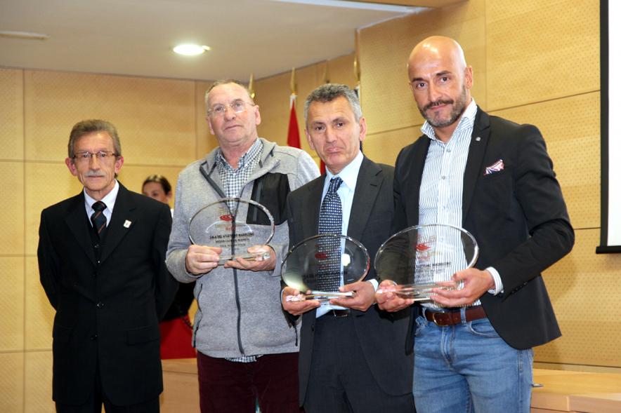 Gala del Atletismo Madrileño -  Primer plano de varios galardonados.