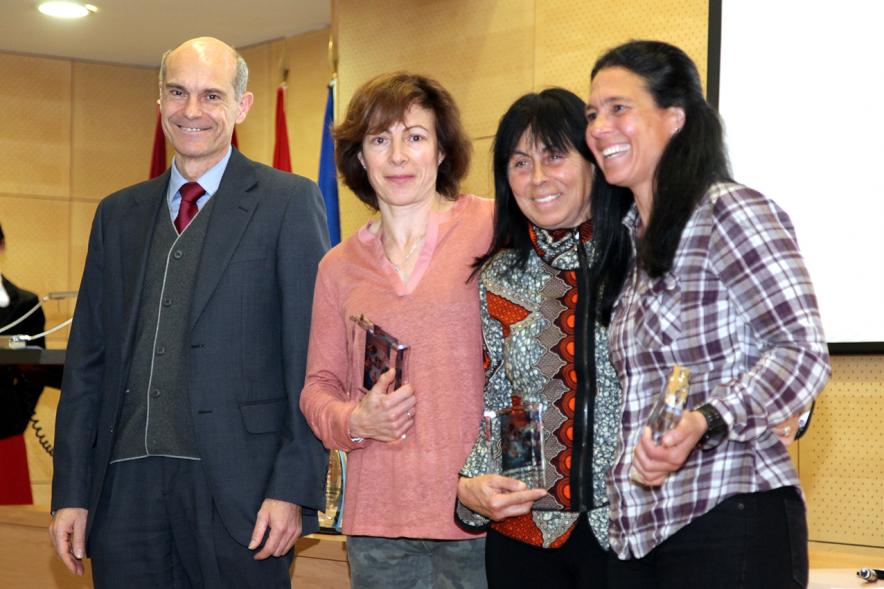 Gala del Atletismo Madrileño -  Primer plano de varias galardonadas.