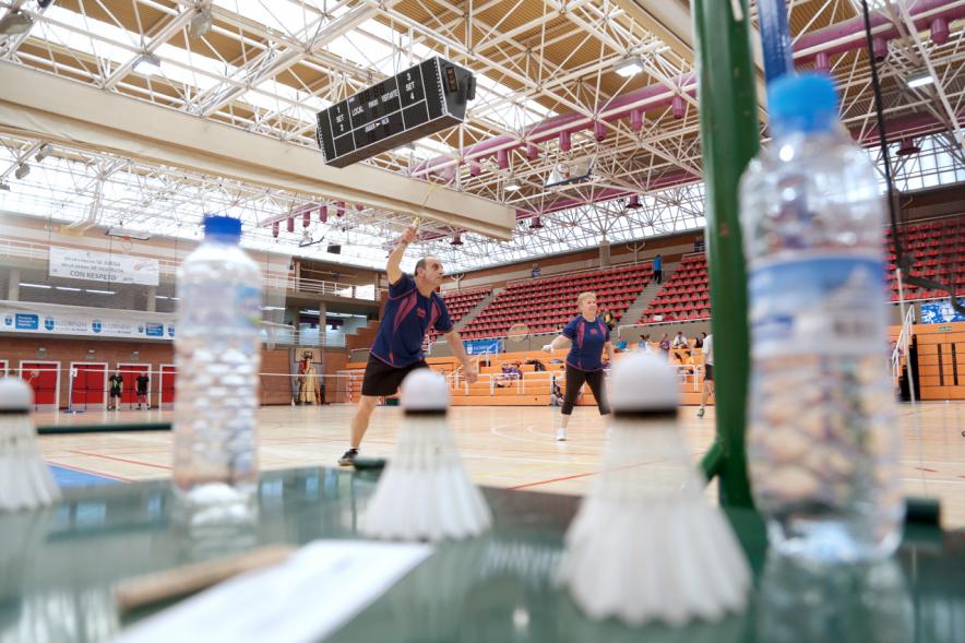 IIº Torneo de Badminton de Alcobendas ARAPA -  Los jugadores en la pista.