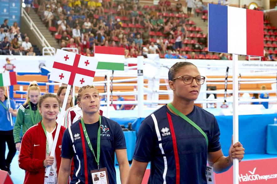 Inauguración Campeonato de Boxeo Amateur Femenino - Imagen de un momento de la inauguración del Campeonato de Boxeo Amateur Femenino, el desfile de los países participantes.