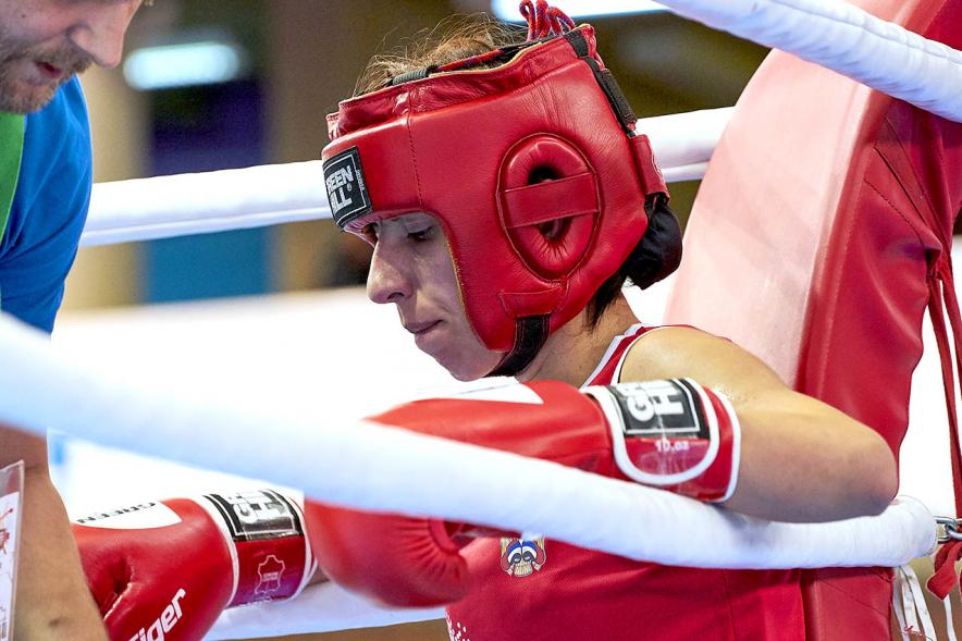 Inauguración Campeonato de Boxeo Amateur Femenino -   Imagen de un momento de un combate del Campeonato de Boxeo Amateur Femenino.
