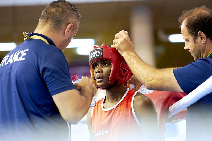 Inauguración Campeonato de Boxeo Amateur Femenino - Imagen de un momento de un combate del Campeonato de Boxeo Amateur Femenino.