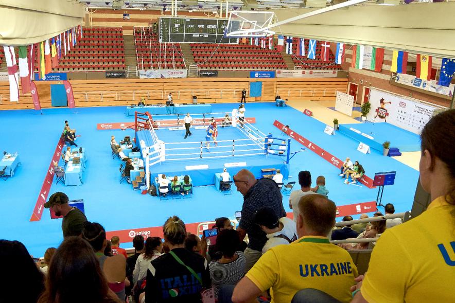 Inauguración Campeonato de Boxeo Amateur Femenino - Imagen panorámica del Pabellón Amaya Valdemoro donde se celebra el campeonato.