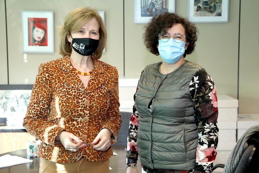 Concejal Ofelia Culebradas y autoridades . Firma de Convenio PBS - AICA - CECU - 2020