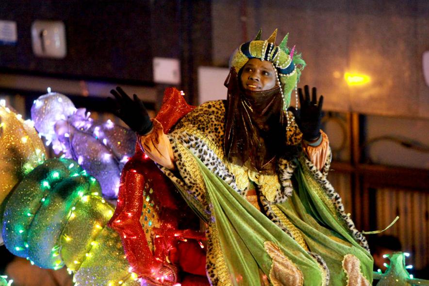 Cabalgata de Reyes 2017 - Imagen del Rey Baltasar.