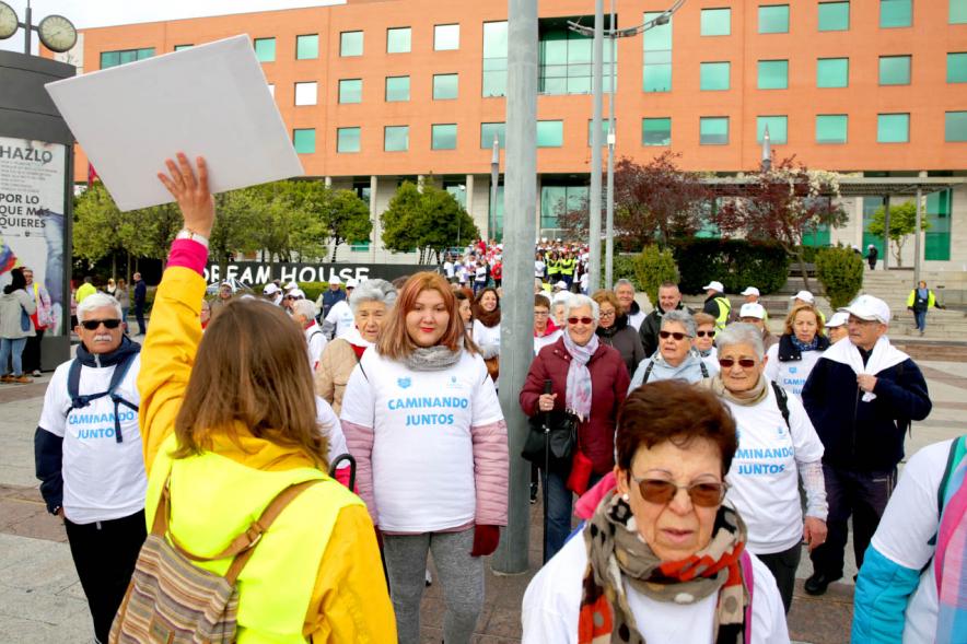Participantes de la caminata. Semana del Mayor 2019 