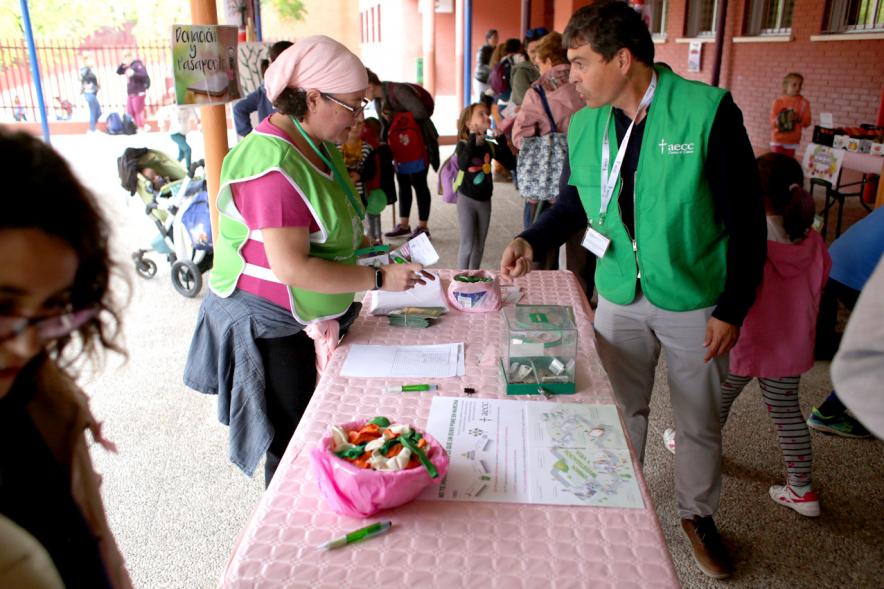 Stand AMPA Colegio Valdepalitos. Celebración Día Mundial Contra el Cancer de Mama - 2019