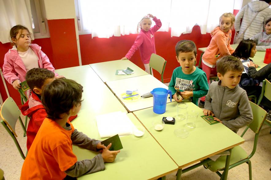 Niños participando en actividades. Celebración Día Mundial Contra el Cancer de Mama -2019
