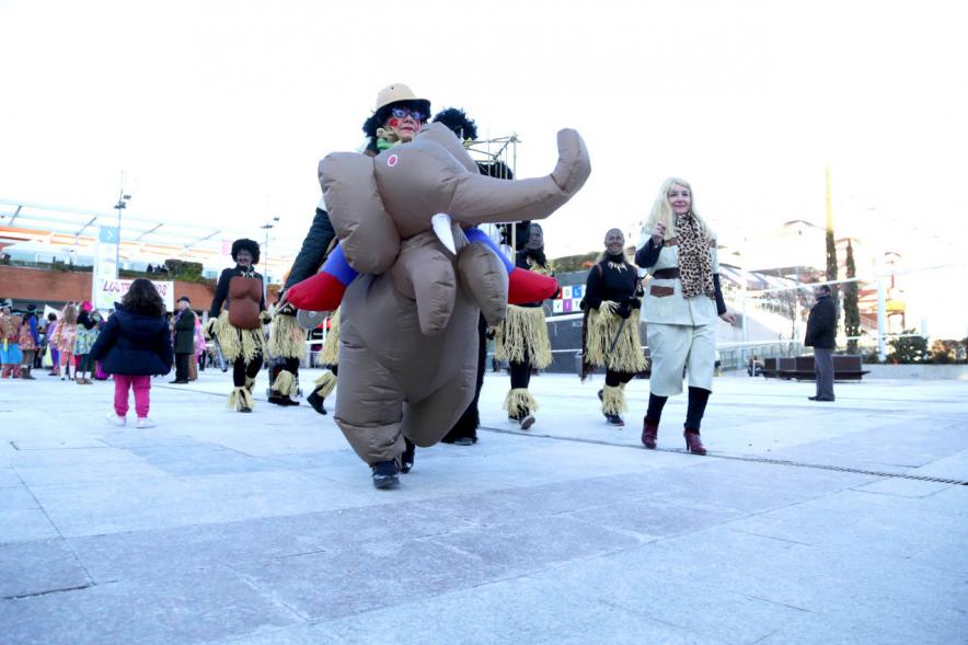 Desfile de Carnaval 2018 - Imagen de un grupo de personas disfrazadas en un momento del desfile.