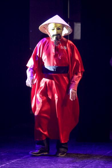 Carnaval de Mayores 2018 - Primer plano de un asistente disfrazado.