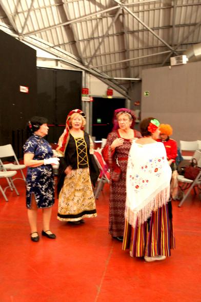 Participantes disfrazados en el evento del Carnaval de Mayores 2020