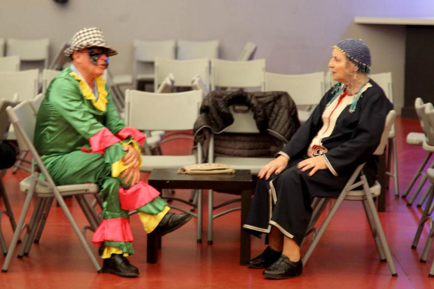 Participantes disfrazados en el evento del Carnaval de Mayores 2020