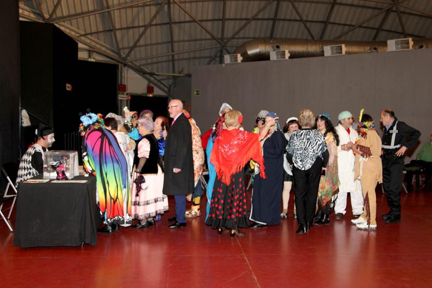 Sorteo durante el evento. Carnaval de Mayores 2020 