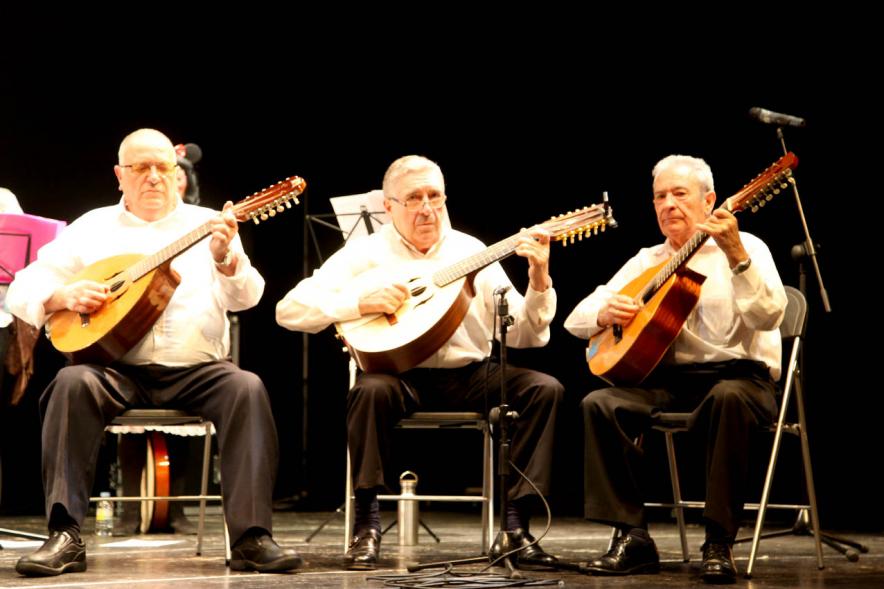 Músicos actuando en el evento. Carnaval de Mayores 2020