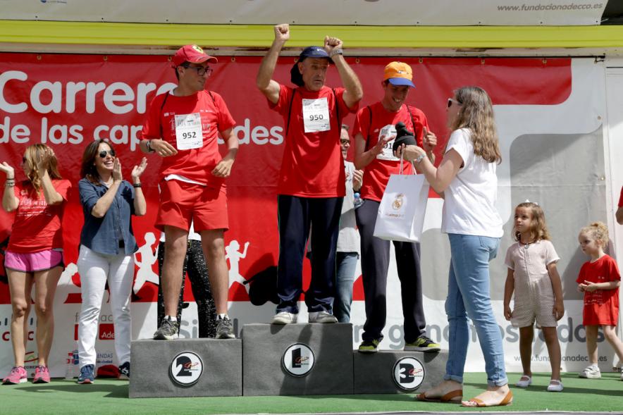 Carrera de las Capacidades -   Pódium  con los ganadores.
