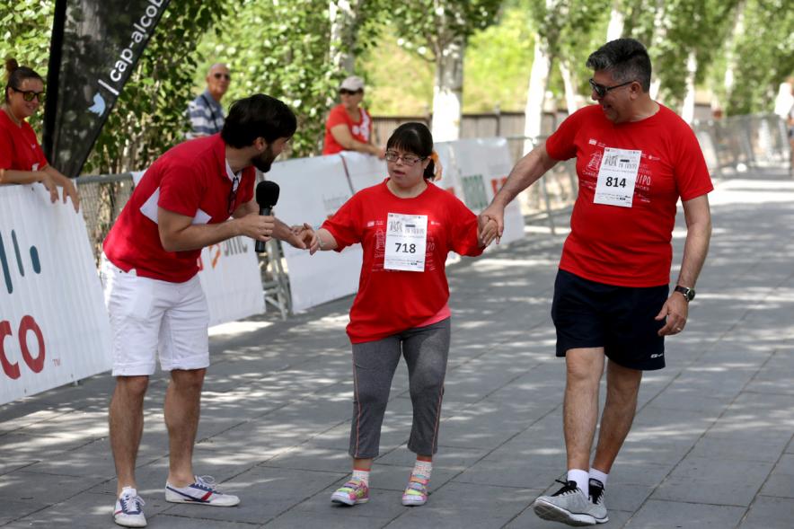 Carrera de las Capacidades -  Los participantes con sus monitores.