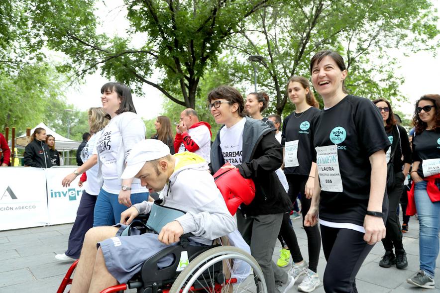 Carrera de las Capacidades 2018 -  Los corredores con sus familias.