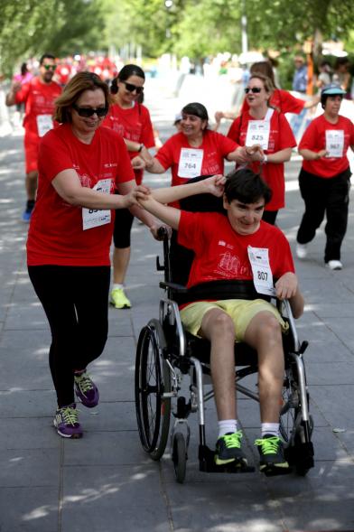 Carrera de las Capacidades -  Participante con su monitor.