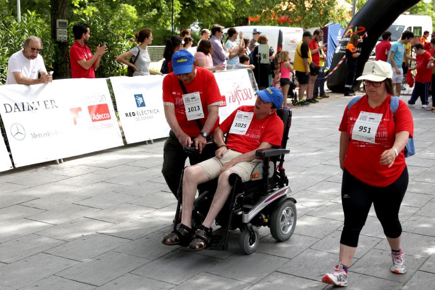 Carrera de las Capacidades -  Corredor con su monitor.