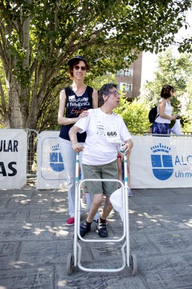 Carrera de las Capacidades 2017 -  Participante  con su monitor.