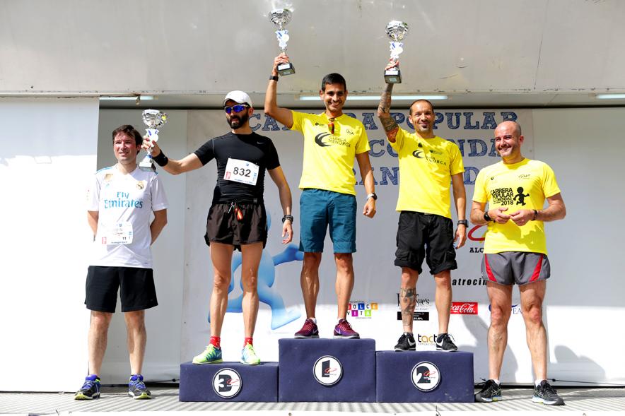 Carrera Popular 2018 -   Pódium masculino.