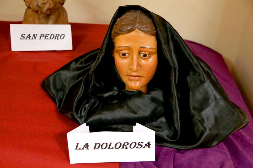 Inauguración de la Semana Santa Murciana - Imagen de un busto de la Virgen.