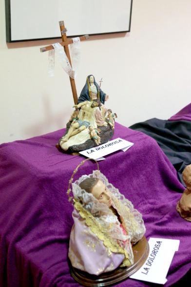 Inauguración de la Semana Santa Murciana -Imagen de varios  bustos de la Virgen.