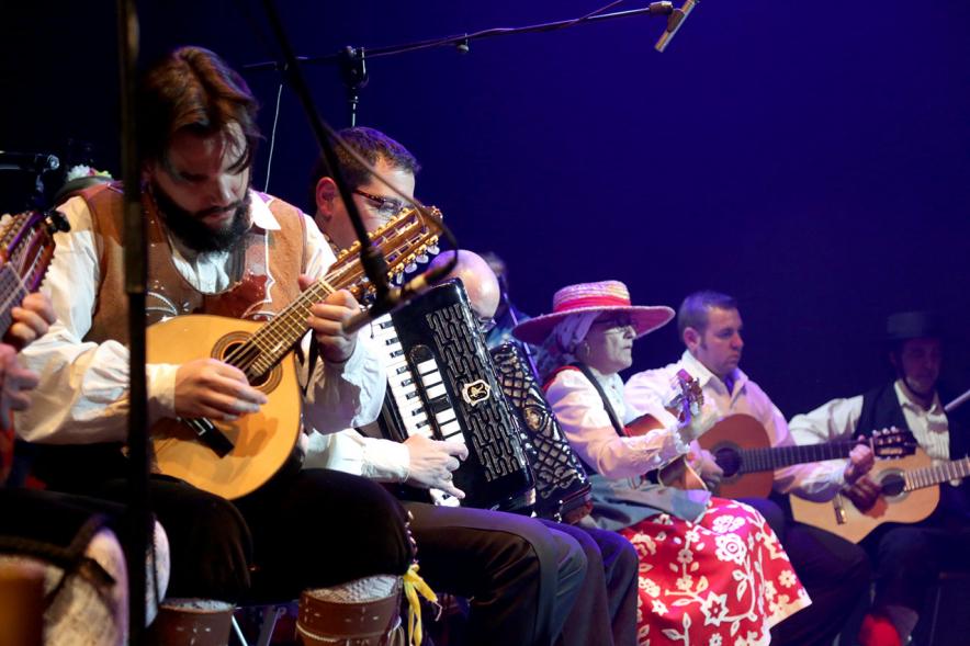 Festival Floklórico del Día de Castilla y León - Imagen de un momento de la actuación de los músicos del grupo floklórico.