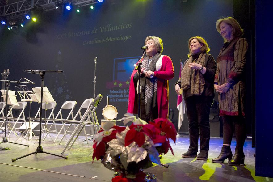  Concejalas Rosario Tamayo, Ofelia Culebradas y autoridad. Certamen de Villancicos Castellano Manchegos -2019