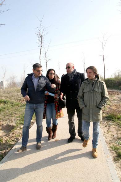 Delegación municipal durante la visita