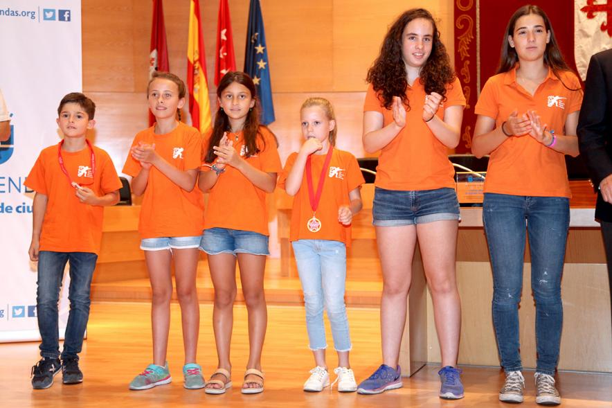 Recepción del Club de Esgrima Alcobendas - Los componentes del equipo.
