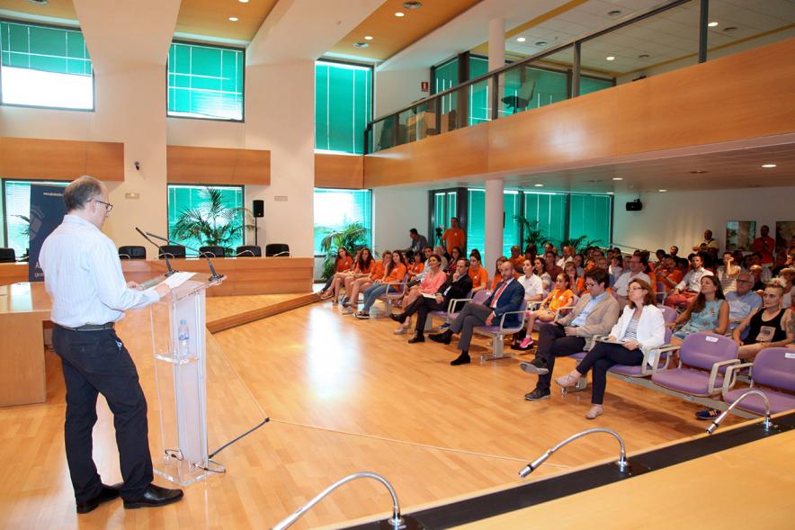 Recepción del Club de Esgrima Alcobendas - Discurso del director del equipo.