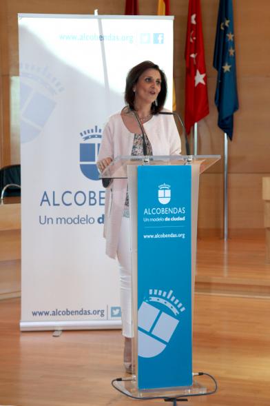 Recepción Club Patín Alcobendas en el Salón de Actos - Discurso de la concejal.