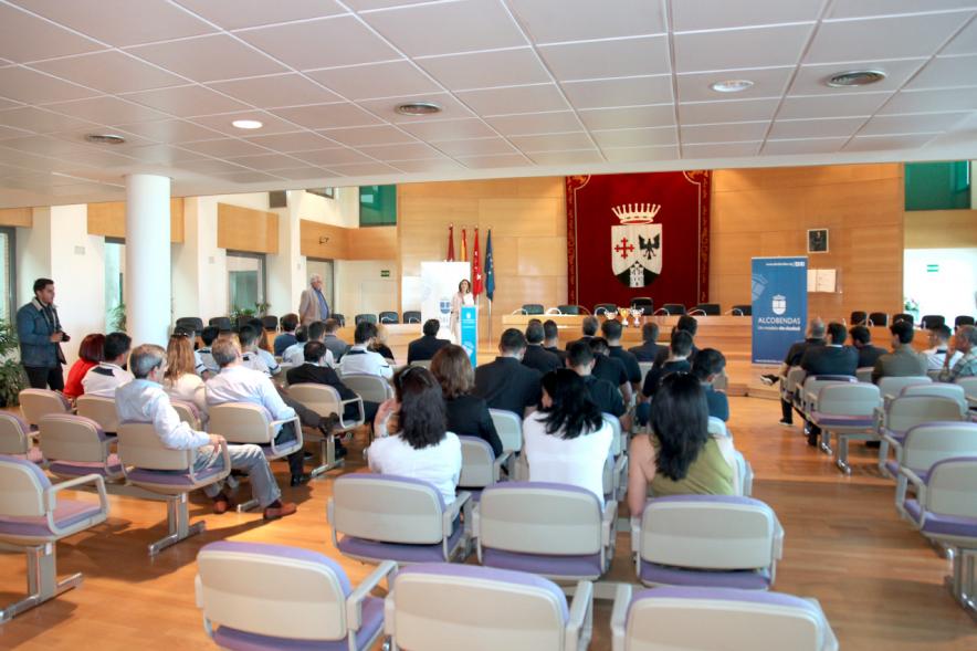 Recepción Club Patín Alcobendas en el Salón de Actos -  Panorámica del Salón de actos.