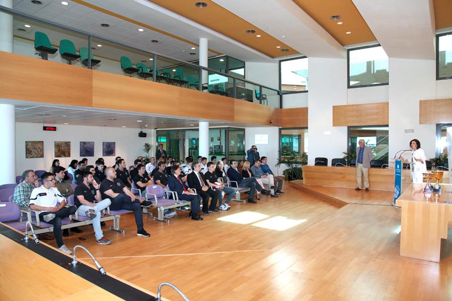 Recepción Club Patín Alcobendas en el Salón de Actos -  Discurso de la concejal .